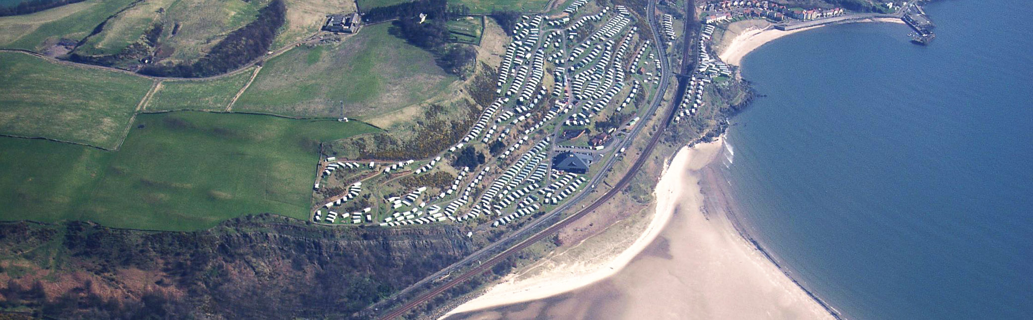 An aerial view of the holiday park. Everything you need is close at hand.