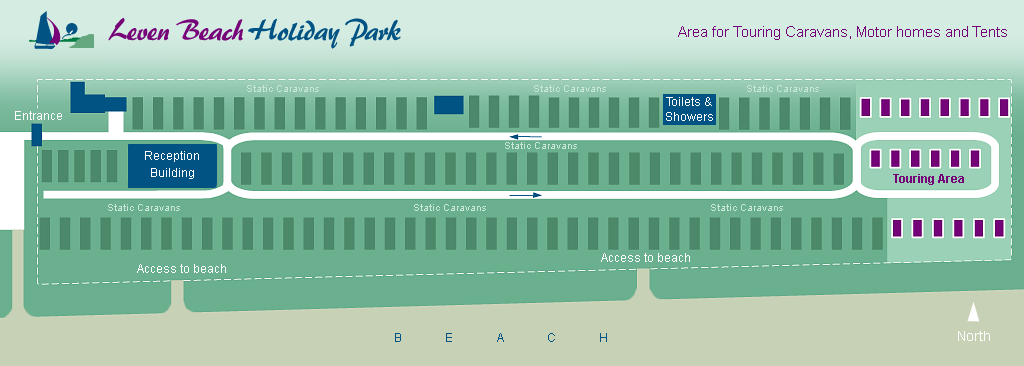 Leven camping area site plan